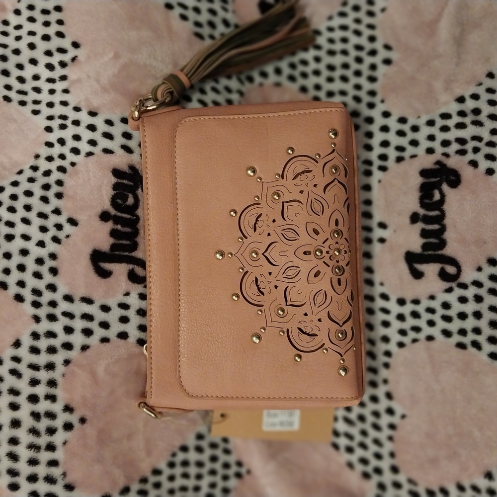 Elegant Pink Clutch with Tassel
